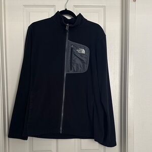 The North Face Black Full-Zip Fleece with Chest Zip Pocket